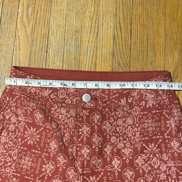 Red Patterned Flare Pants - Picture 4 of 5